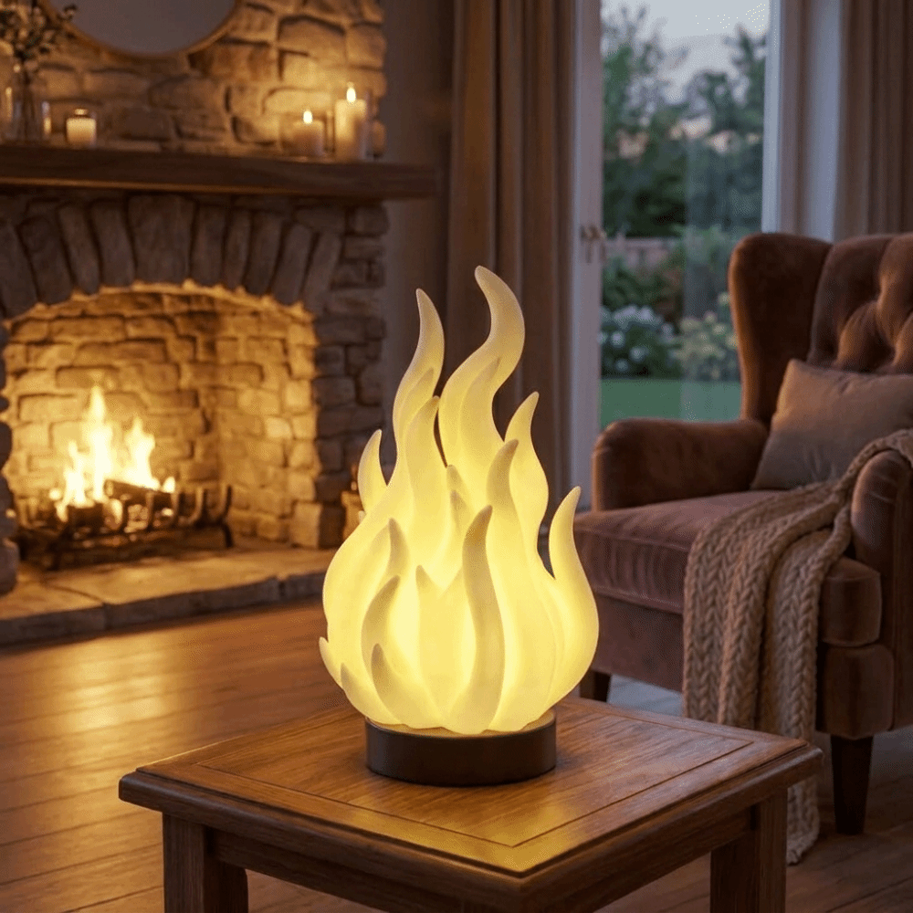 Gift Color Changing Simulation Flame Night Light Imitation Decorative Simulation Fire Lamp Portable Creative Bonfire Lamp Bedroom