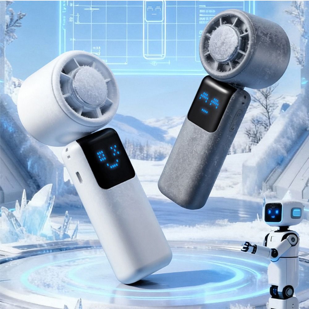 Students Superconducting Refrigeration Ice Cooling Handheld Fan Portable Lightweight Portable Personal Cooling Fan Ice Cooling Quiet Mini Fan Summer