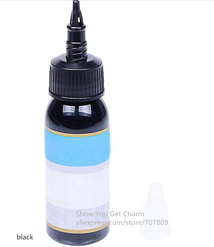 Yuanyan 3pcs Black Tattoo Inks Pigment High Quality Body Tatto Art Paint ITE Tatoo Makeup Ink Art Supply