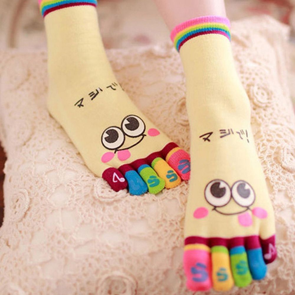 Women Chic Crew Women's Casual Weight Performance Micro Five Toe Socks Pair