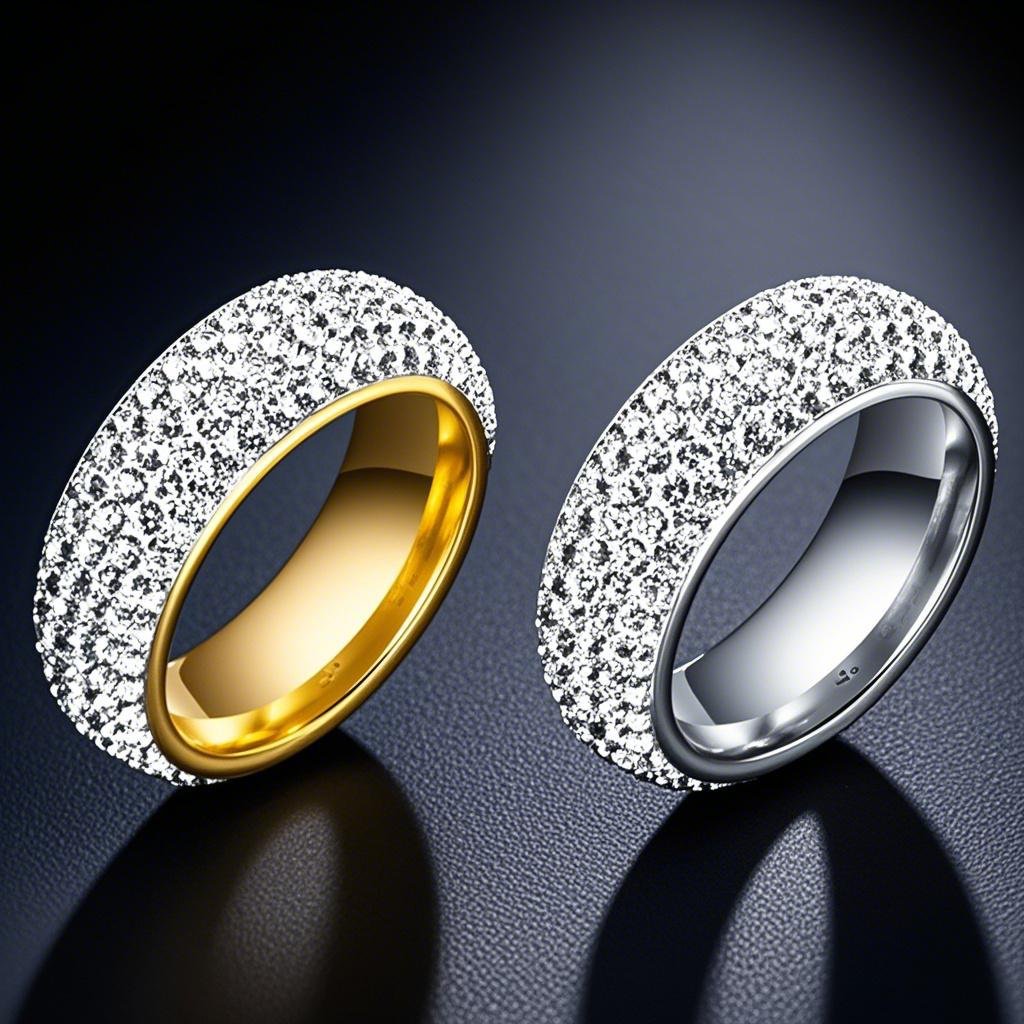 【New Arrivals】Titanium Steel Ring Women's Ins Style Niche High-grade Light Luxury Five Row Ceramic Mud Full Diamond Stainless Steel Ring Diamond Jewelry