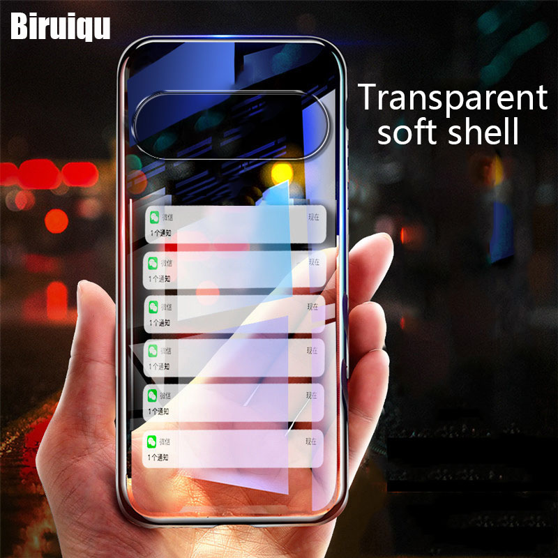 DISICHEN Biruiqu For Google Pixel 9A Fashion Marble Tempered Glass Back Case Cover