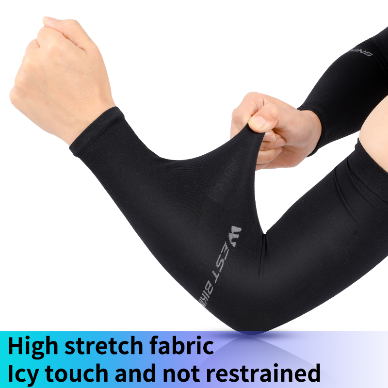 Yuanyan WEST BIKING Cycling Arm Warmers UV Protection Basketball Running Arm Sleeves Bicycle Arm Warmers Summer Outdoor Sport Sleeves