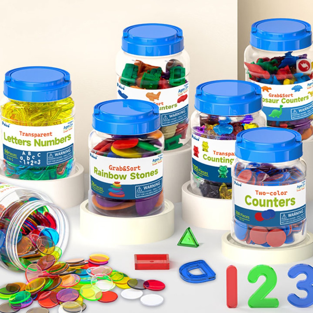 Montessori Sensory Materials Alphabet Montessori Light Table Toys Shapes Storage Cans Number Montessori Toys Colorful Numbers Sensory Board Learning Toy Word Spelling