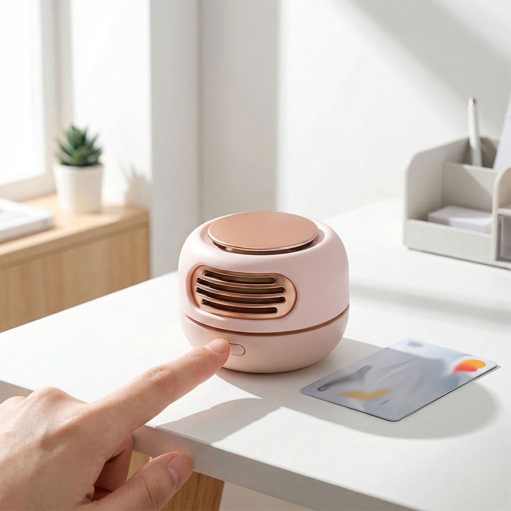 Air Cooler Portable Design Bladeless Fan Lightweight Charging Mini Fan Compact Design Pocket Size Rechargeable Fan Daily Use