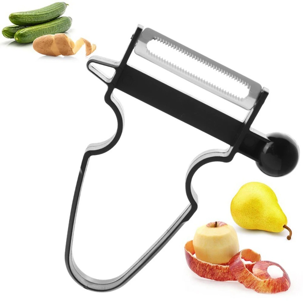 3pcs/set Grater Multiple Stainless Steel Blades Vegetable Slicer Plastic Handle Anticorrosion Vegetable Shredder Anti-rust Durable Peeler Fat Loss