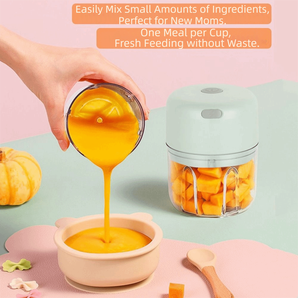 Durable Wireless Electric Food Chopper 100/250ml Portable Mini Food Processor One-Button Operation Plastic Condiment Grinder Kitchen Essentials