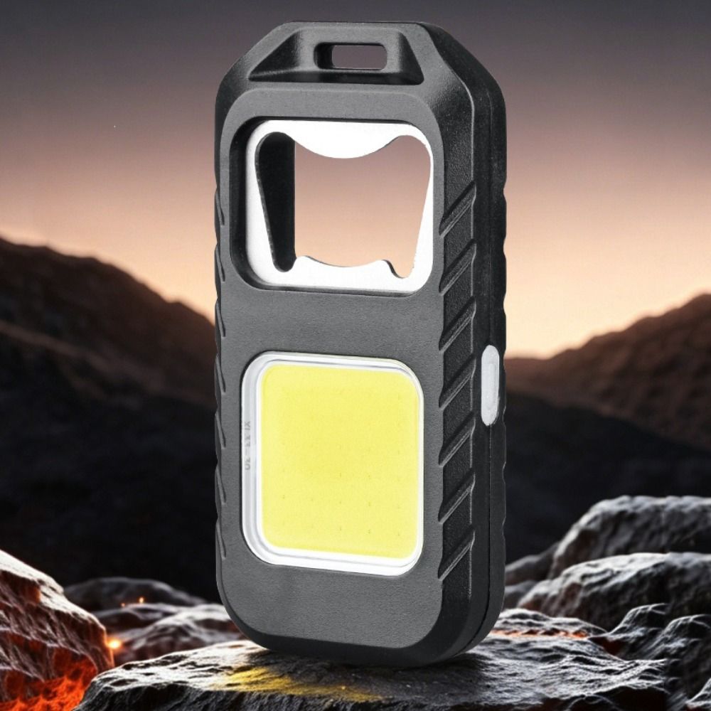 Compact 4 Gears Pocket Work Light High Bright Portable Flashlight with Bottle Opener Rechargeable Mini LED Torch Lamp Emergency Use