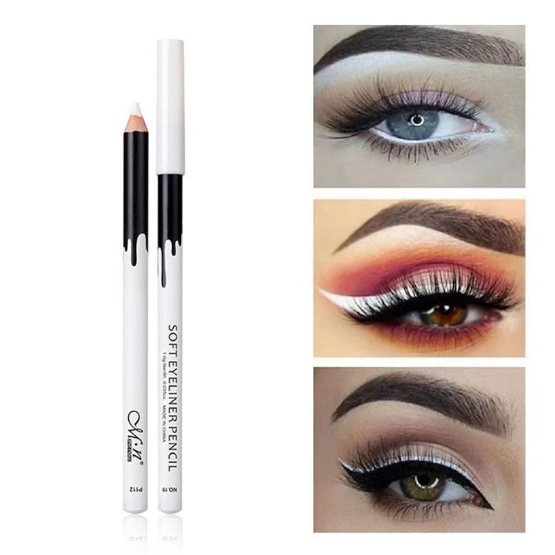 Wenefang Fashion 1/3/5Pcs New White Eyeliner Makeup Smooth Easy to Wear Eyes Brightener Waterproof Fashion Eyes Liner Pencils Eye Makeup Tool