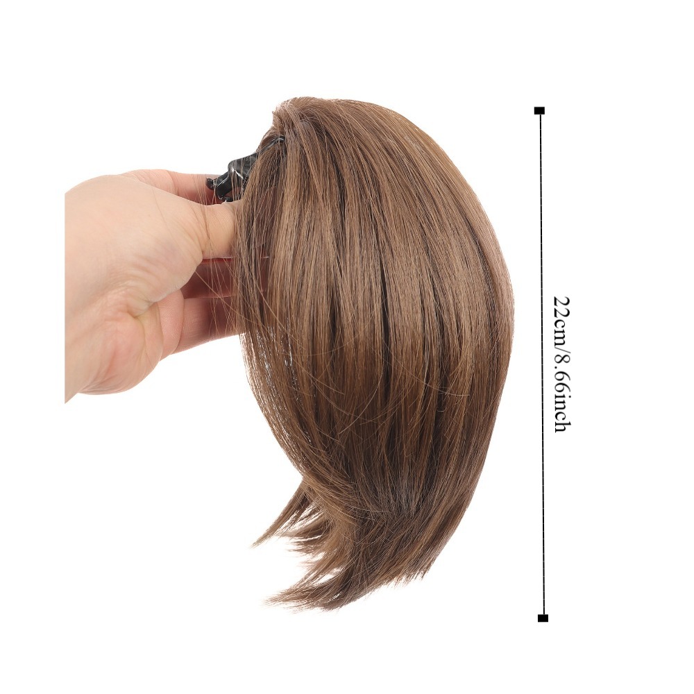 Trendy Synthetic Messy Straight Ponytail Updo Scrunchie Claw Clip in Hair Buns High Chignon Invisible False Hair Pieces for Women