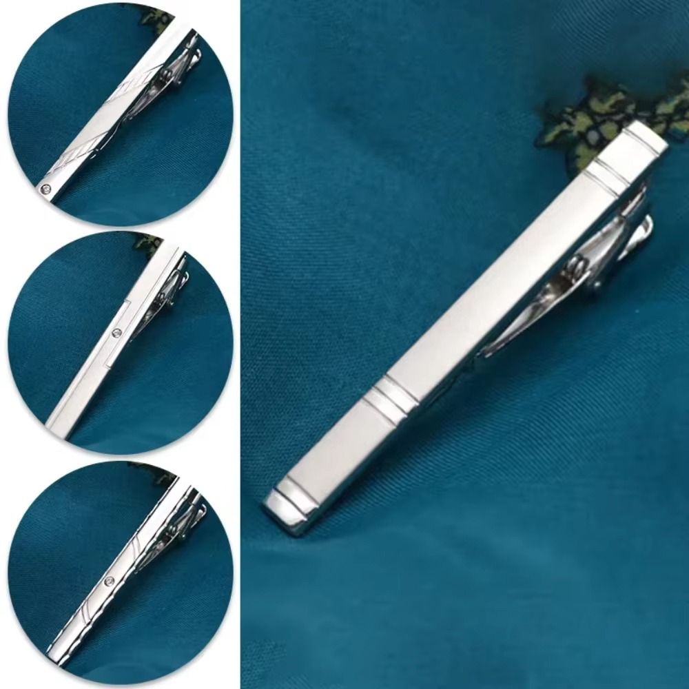 1Pcs New Metal Tie Clip Silver Iron Men Necktie Bar Clasp Simple Male Shirts Tie Pin For Wedding Gentleman