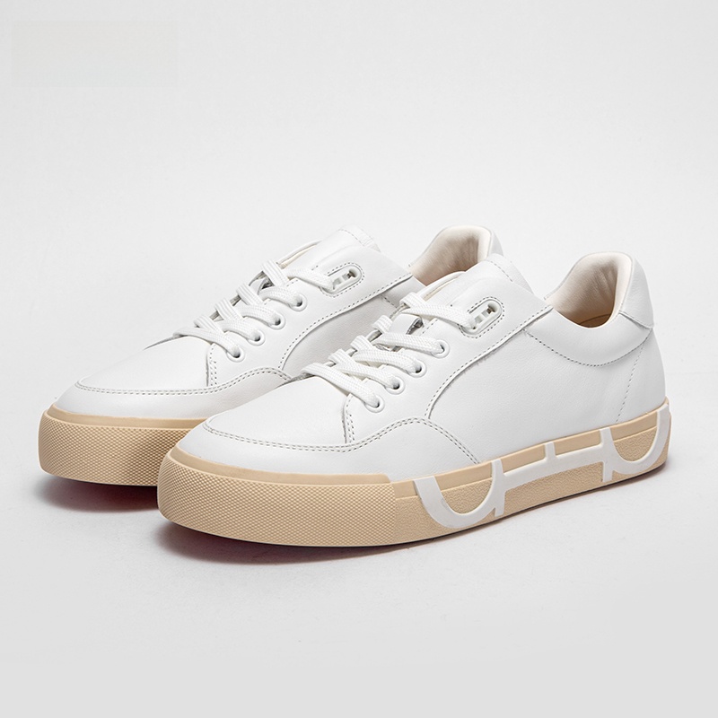 CHCH Women's Casual Shoes 2024 New Simple White Lace up Flat Shoes Comfortable Walking Shoes