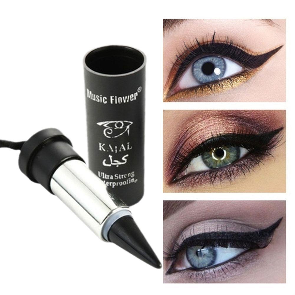 Wenefang Fashion Women Smoky Eyes Eyeliner Pencil Thick Pencil Eyes Eyeliner Blue Last Long / Bold Waterproof Color Gel Black Liner Black Pc S5G3