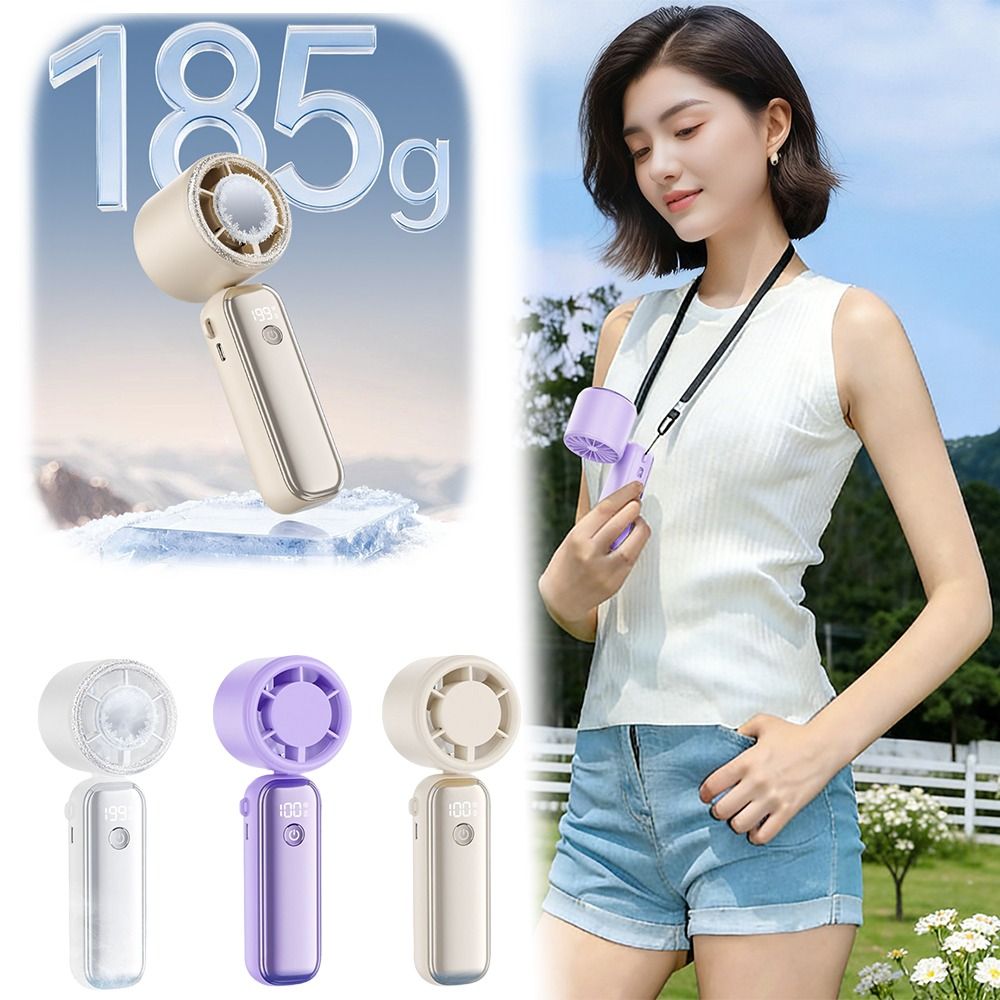 Multi-functional Rechargeable Mini Handheld Fan Powerful Wind Ultra-Quiet Personal Cooling Fan -199 Speed Turbo Fan Camping