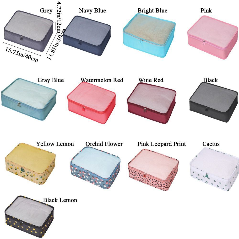 Portable Oxford Cloth Travel Clothing Storage Bag Large Capacity Waterproof Travel Suitcase Organizer Dustproof Cube System Clothes Storage Organizer Underwear