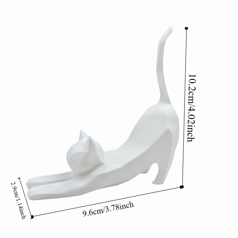Cute Mini Kitten Ring Storage Rack Exquisite 3D Printed Resin Cat Sculpture Jewelry Storage Cat Ornaments Cat Sculpture Ornament Gift