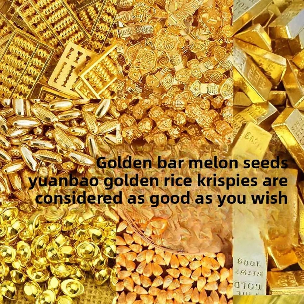 50/100Pcs New Alloy Small Gold Bar Solid Mini Wealth Attraction Ornament Golden Brick Craft Home Decoration