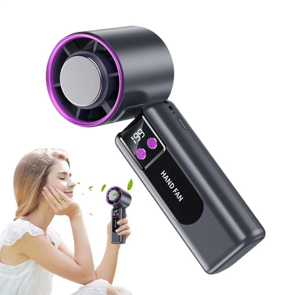 Personal 199 Gear Wind Handheld Fan Semiconductor Refrigeration High Speed Portable Cooling Fan Long Lasting Foldable Mini Turbo Fan Walking