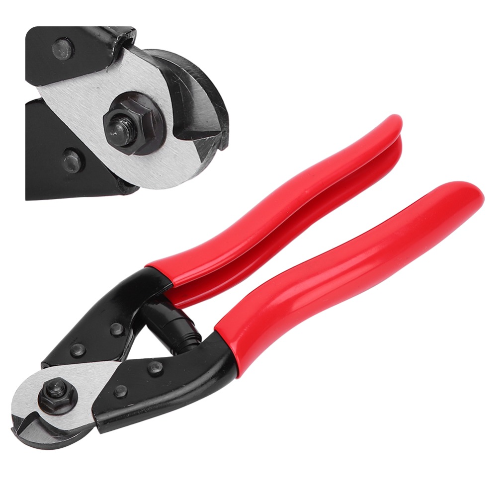 2PCS Durable 8 Inch Bike Wire Cutter Chrome Vanadium Steel Multifunctional Bike Cable Cutter Heavy Duty Line Pipe Wrench Bicycle Brake Cable