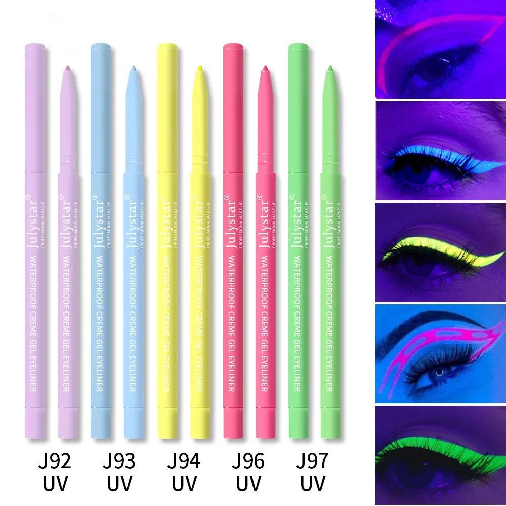 Wenefang Fashion Color Uv Waterproof Eyeliner Gel Pen Halloween Fluorescent Eyeliner Pen Halloween Face Color Paint Pen Eye Make Up Cosmetics NEW