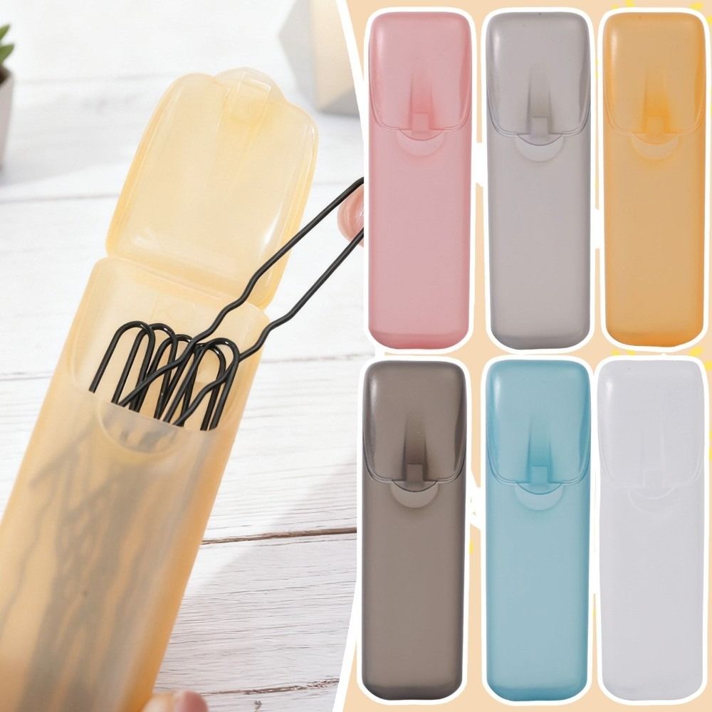 Portable Mini Toothpick Box Transparent Classification Cotton Swab Container Storage Box Household Travel