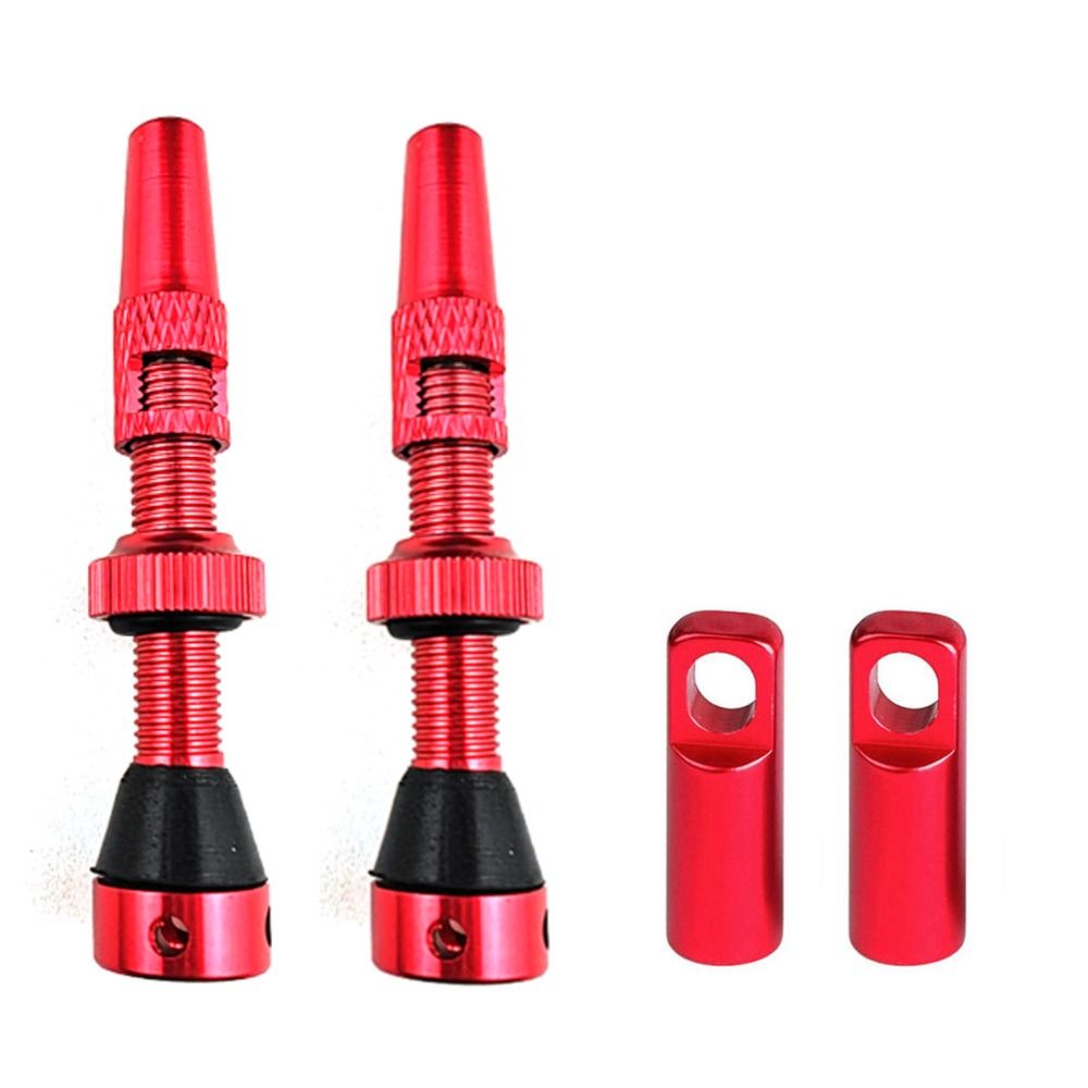 Pair Cycling Parts 40mm/44mm/60mm Tubeless Tire Valves CNC Technology Core French Style Valve Sealant Compatible Durable Bike Valve Kits Bicycle Repair