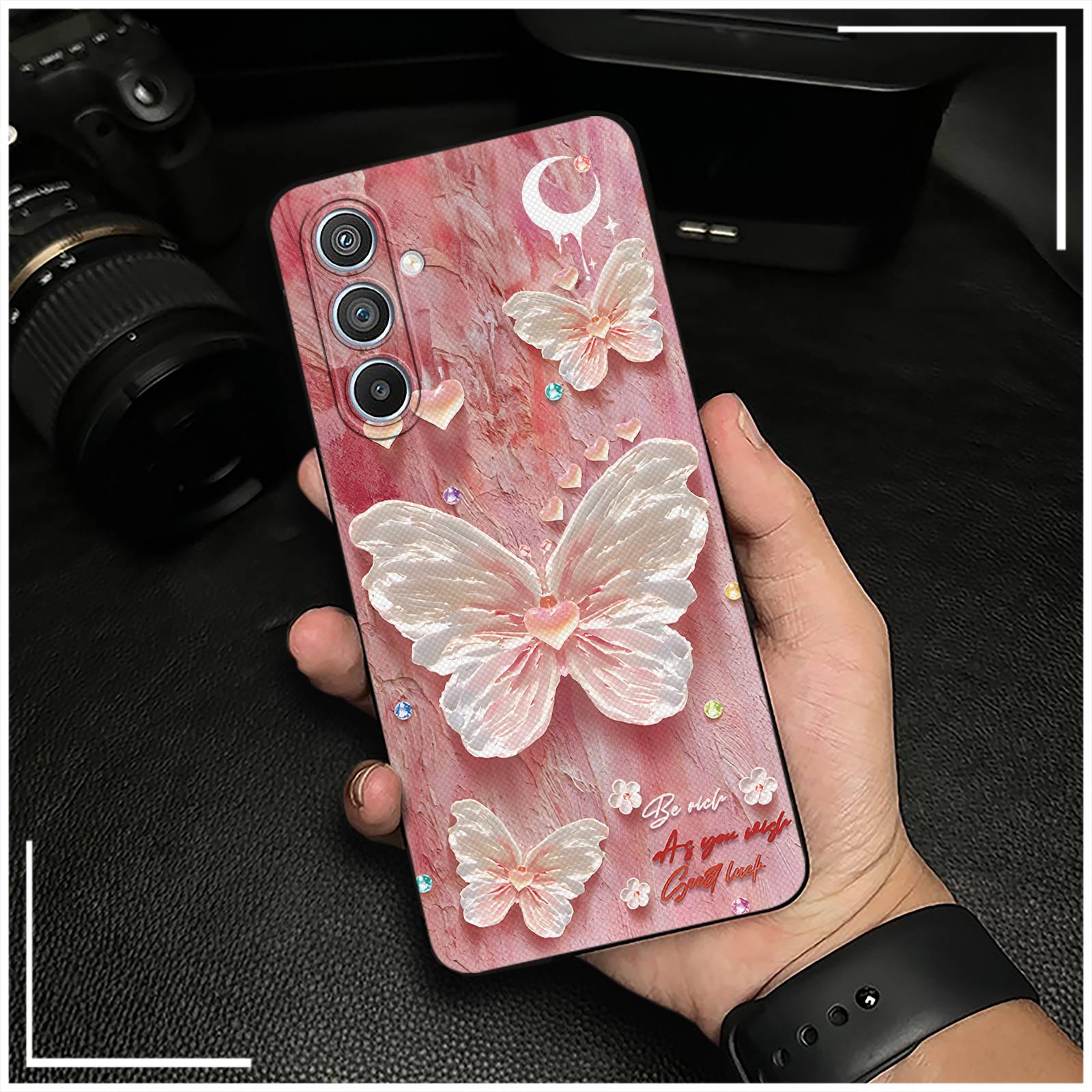 Full wrap flower Phone Case For Samsung Galaxy A54 5G/SM-A546V/U/B Shockproof Durable Waterproof TPU Fashion Design Cute