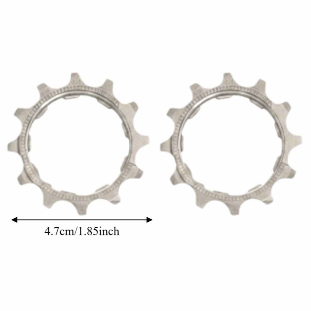 2PCS Durable Steel Bicycle Cassette Cog 11T/12T/13T Silver Bike Freewheel 8/9/10/11 Speed Freewheel Pinion Road Bike