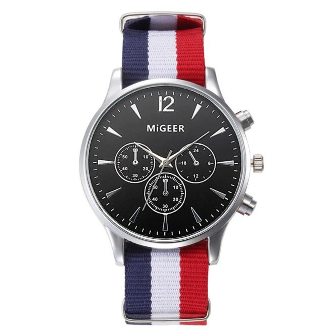 【Popular】Reloj Hombre Luxury Fashion Men Watch Unisex Buckle Canvas Mens Womens Clock Alloy Analog Watch Wrist Watches orologio uomo