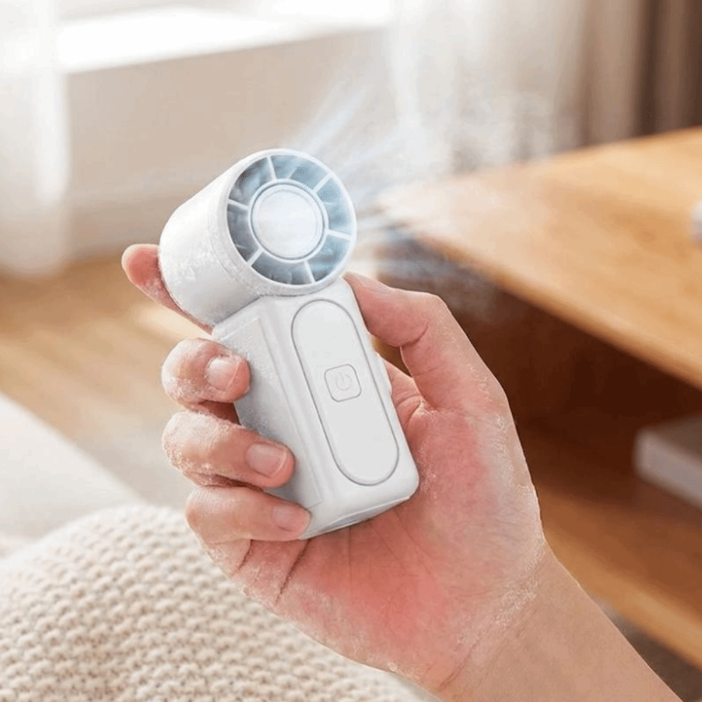 Simple Rechargeable Mini Handheld Fan Adjustable Ultra-Quiet Portable Turbo Fan Cooling Powerful Wind Pocket Fan Travel
