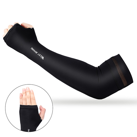 Discount】WEST BIKING Arm Sleeves Cycling Wear Summer Basketball UV Protection Bands Ice Silk Fabric Outdoor Sport Sleeves