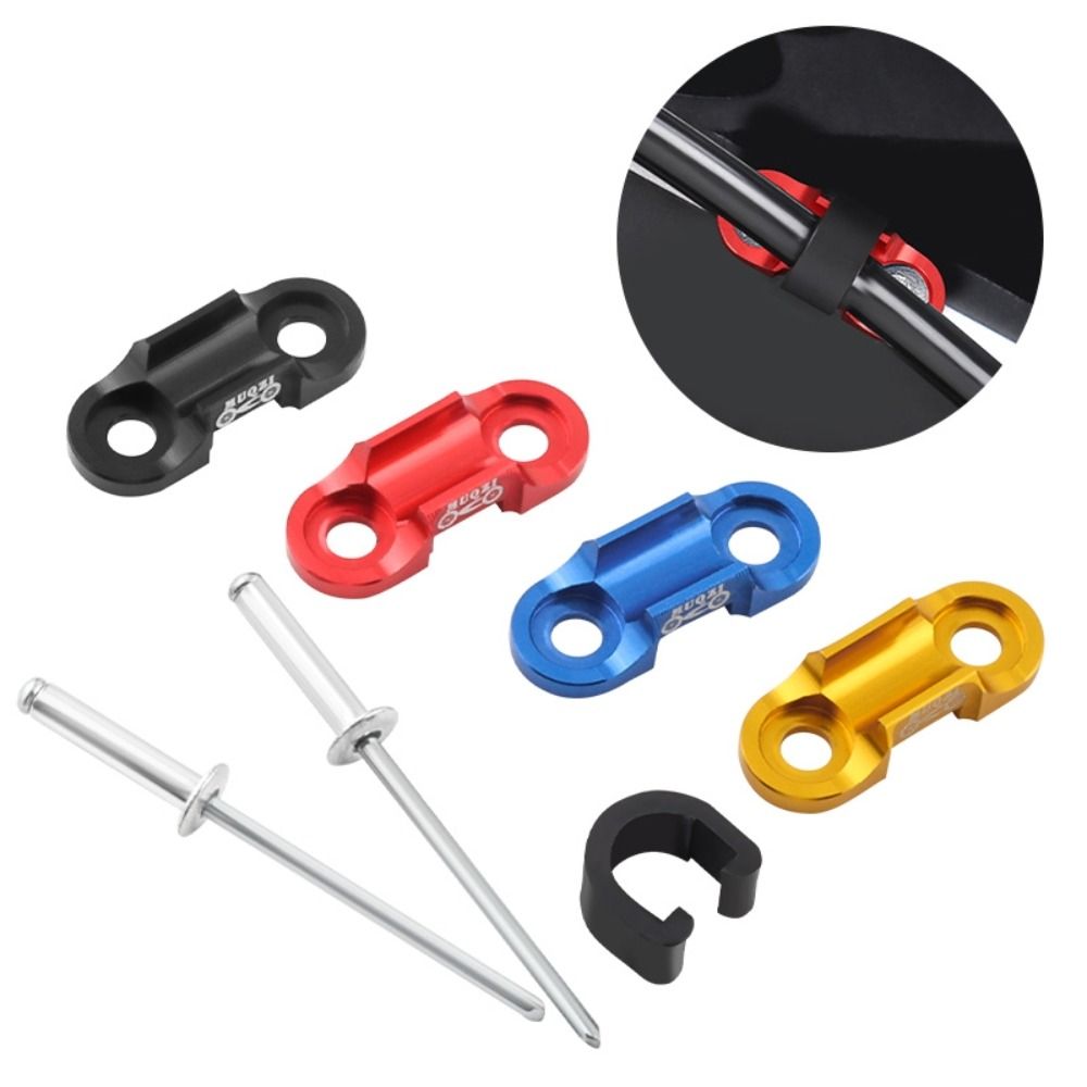 Shifter Line Aluminum Alloy Bicycle Brake Cable Guide Stable Durable Line Pipe Buckle Colorful Universal Pipe Buckle Base MTB