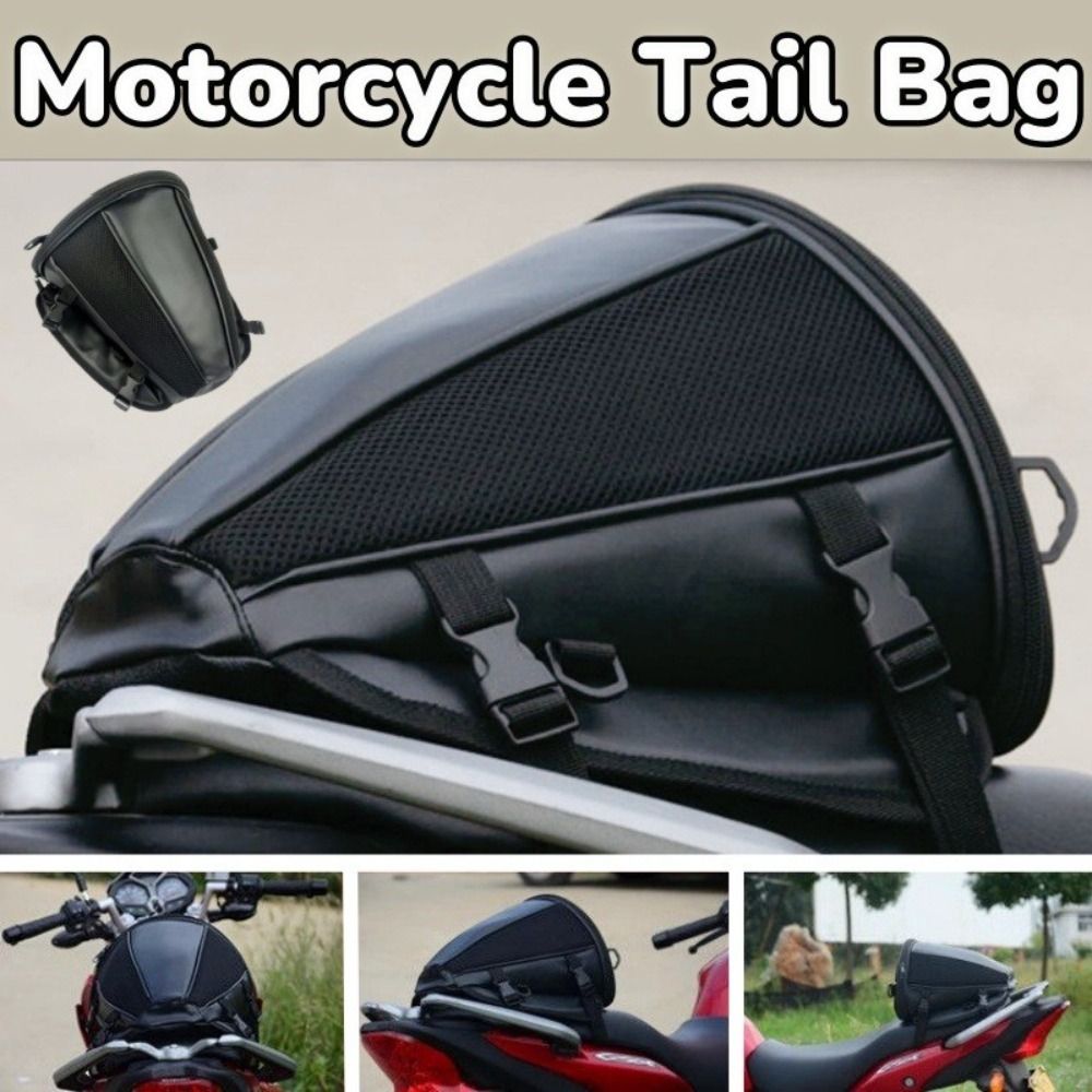 Handbag Waterproof Motorcycle Tail Bag Wear Resistant Durable Suspended Motorcycle Back Bag Practical Pocket Back Seat Carry Luggage Bag Trunk