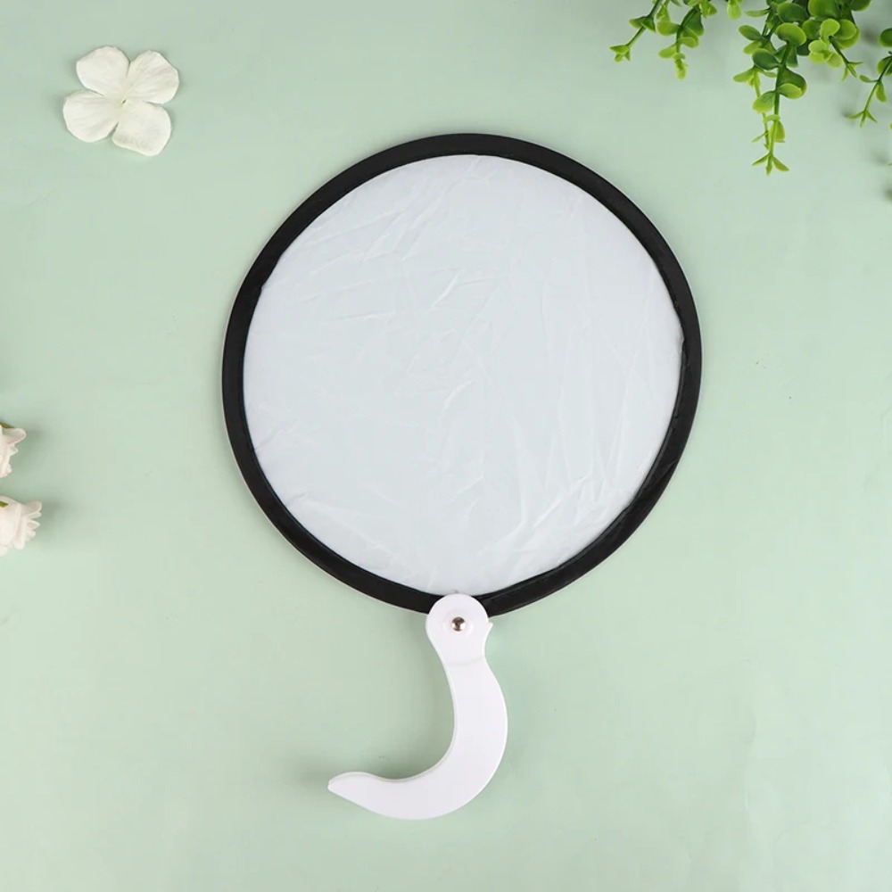 Performance Fan Portable Foldable Round Fans Simple Mini Blank Fan Plastic Decorative Fan Dance