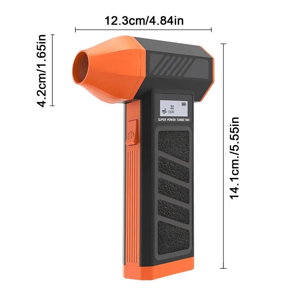 Portable 130000RPM Mini Violent Turbo Fan Brushless Motor Four Wind Speeds Electric Air Duster LED Lighting Quiet Vacuum Cleaner Outdoor Camping