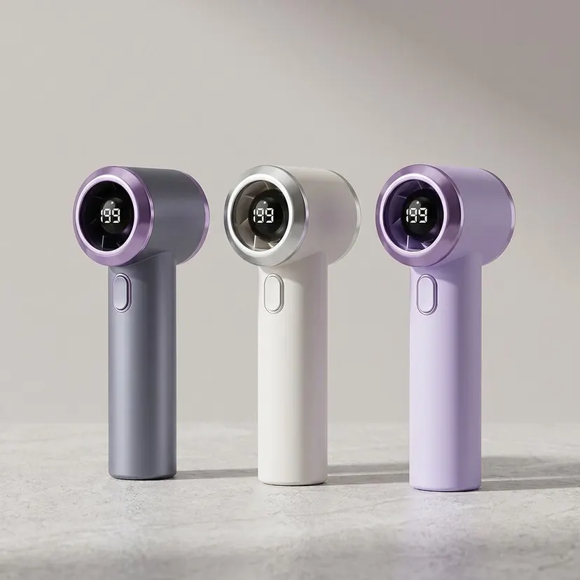 Multi-functional Rechargeable Mini Handheld Fan Powerful Wind Ultra-Quiet Small Electric Fan 199 Speeds 2000 mAh Personal Cooling Fan for 2000 mAh Outdoor Use