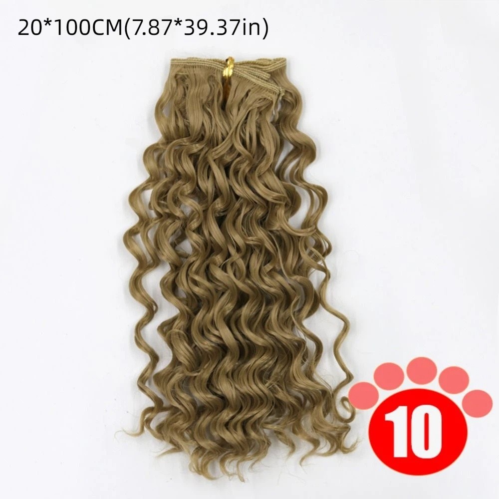 Hair Pieces Gradient Color Msiredoll Bjd Wig Curly Hair 20*100CM BJD SD Doll Hair Natural Color DIY Blyth Doll Wig Accessories Diy Projects