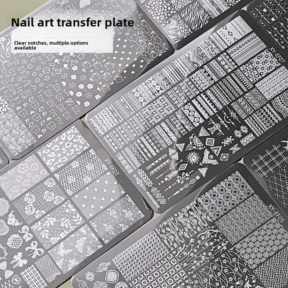 Cute Butterfly Pattern Nail Art Plate Flower Pattern Clear Textures Nail Stamping Plate Reusable Transfer Printing Template for Nail Art DIY