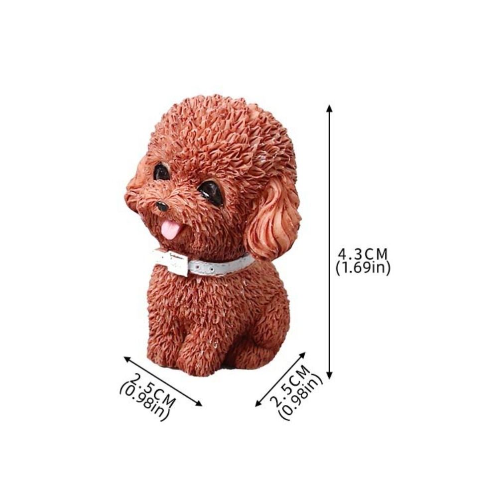 Creative Resin Dog Figurine Desktop Model Home Decor Dog Animal Model Small Cute Simulated Dog Ornament Car Decor