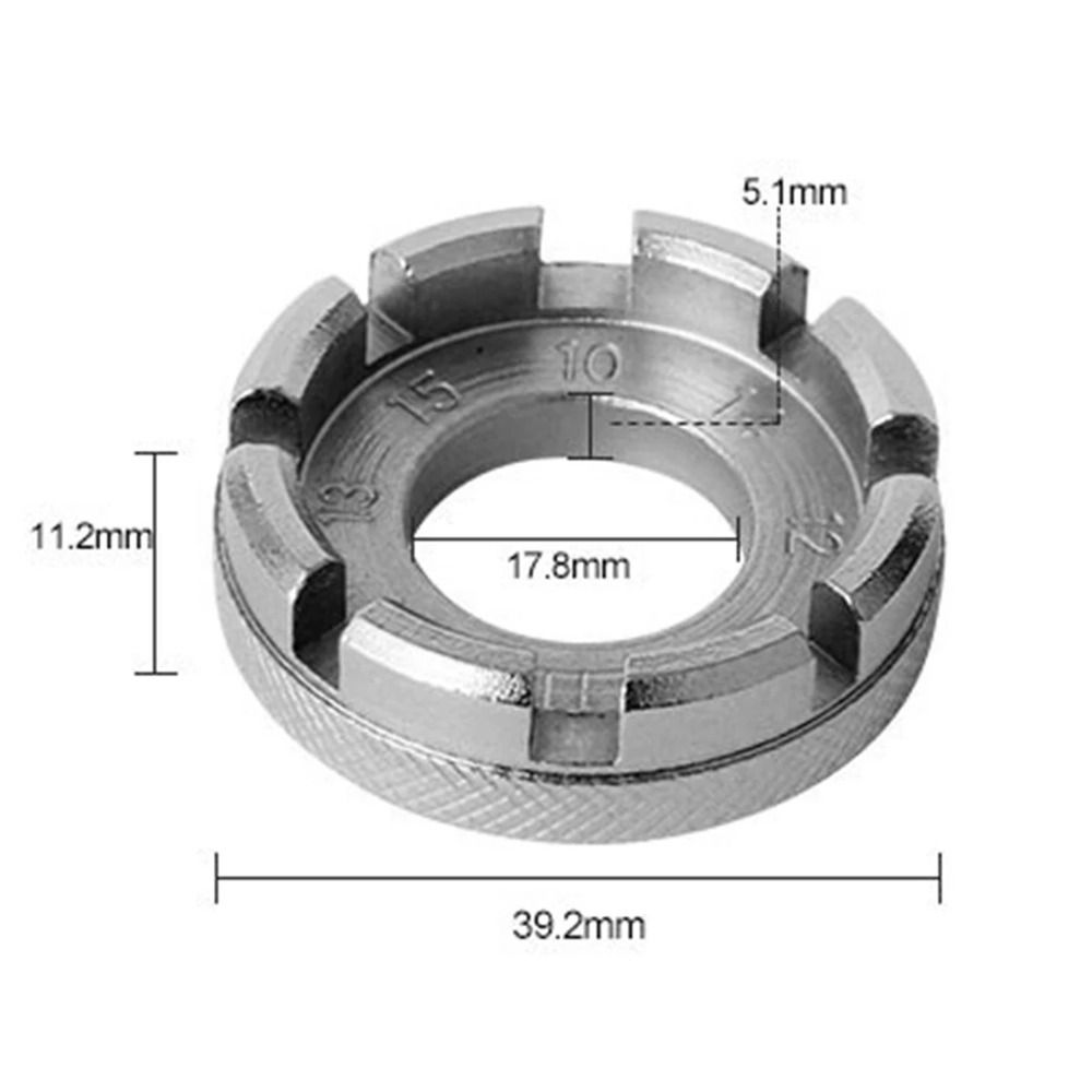 Steel Repair Wrench Bicycle Repair Tool 8 Way Spoke Nipple Cycling Wrench Bicycle Spoke Wrench Wheel Rim Spanner