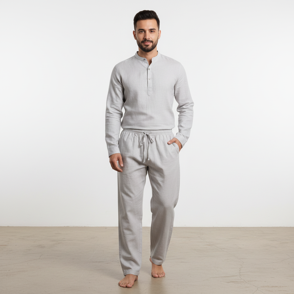 Binay Embroidery Plain Of White Trouser For Men - White | Multisize | Fashion | Trousers For Mem | Men'S Wear