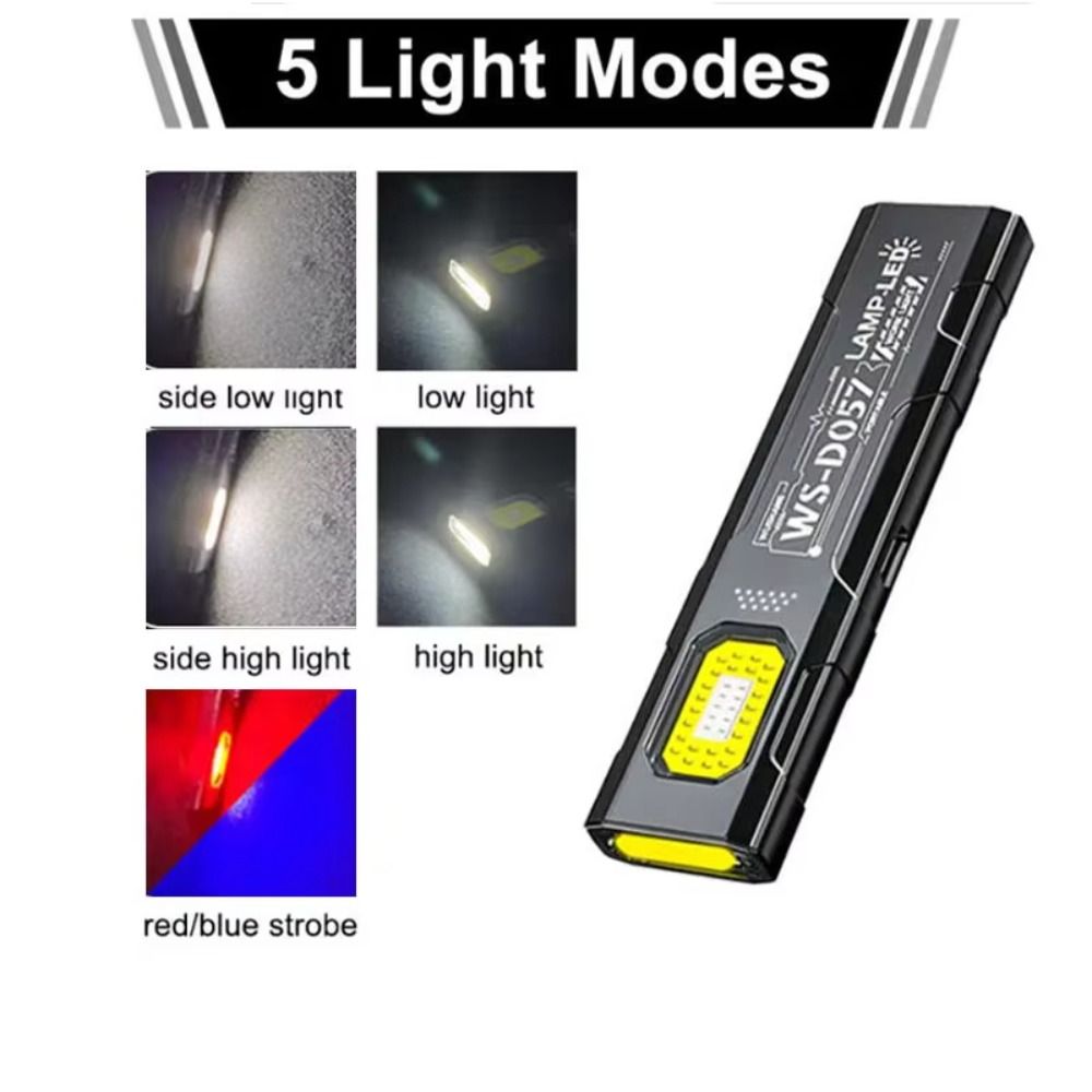 Night Light Multifunction Mini EDC Flashlight 5 Modes Tail Magnet Portable Torch 550Lm Brightness with Pen Clip Outdoor Camping Light Camping