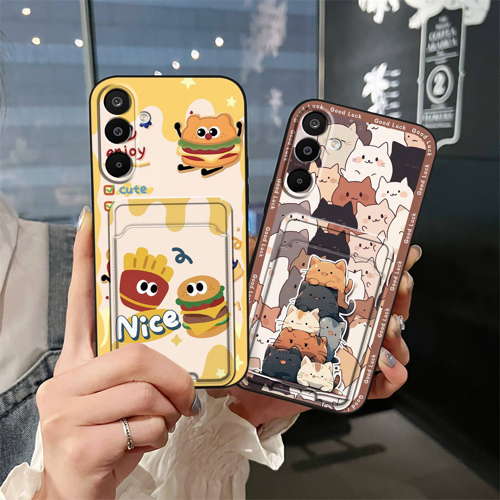 Silicone Cartoon Phone Case For Samsung Galaxy A55 5G Anti-dust Anti-knock Waterproof TPU Card sleeve Dirt-resistant