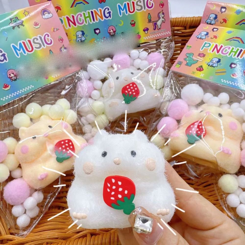 Stylish Mini Cat Paw Slow Rebound Toy Cat Paw Cartoon Squeeze Dog Toy Tomatoes on Sticks Funny Hamster Slow Rebound Toy Kids