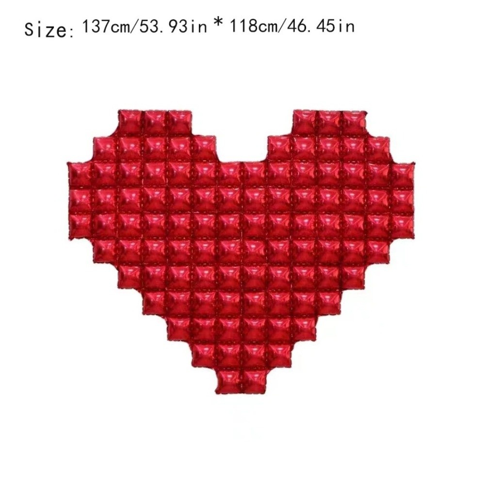 New Love Heart Shaped Valentine's Day Balloon Aluminum Film DIY Aluminum Foil Balloons Large Inflatable Love Balloon Romantic Background