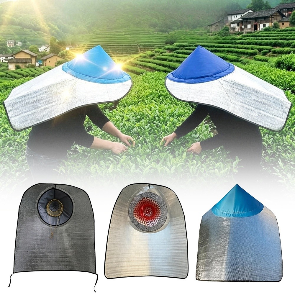 New Wide Brim Sunshade Hat Sun Protection Rainproof Heat Insulation Sun Hats Extra Large Breathable Sun Visor Cap Outdoor Fishing Dry Farming Planting
