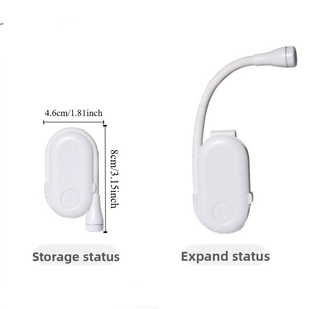 Multifunctional Adjustable Clip Mini LED Book Light ABS Shell 3 Color Night Light Portable Rechargeable Study Lamp Reading Lamp