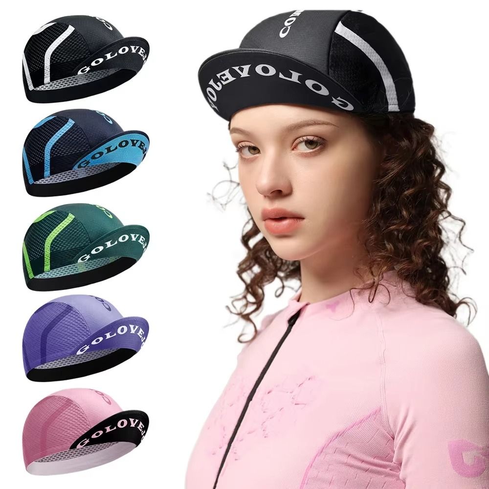 Cycling Hat Cloth Summer Cycling Cap Breathable Sweat Wicking Road Bicycle Cap Lightweight Portable Colorful Bike Headwear Cycling Equipment