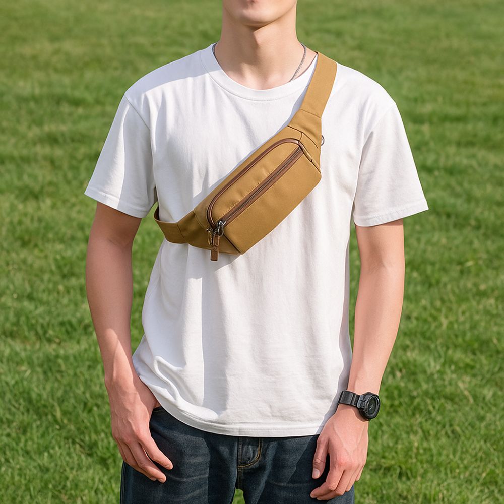 Men's and women's Adjustable Sports Waist Bag Large Capacity Portable Running Fanny Pack Lightweight Crossbody Bag Outdoor Sports