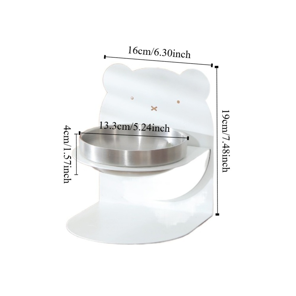 Easy Clean Large Capacity Detachable Pet Bowl Anti-Tip Cervical Protection Cat Dog Bowl Magnetic Non-Slip Slanted Bowl Cat Use